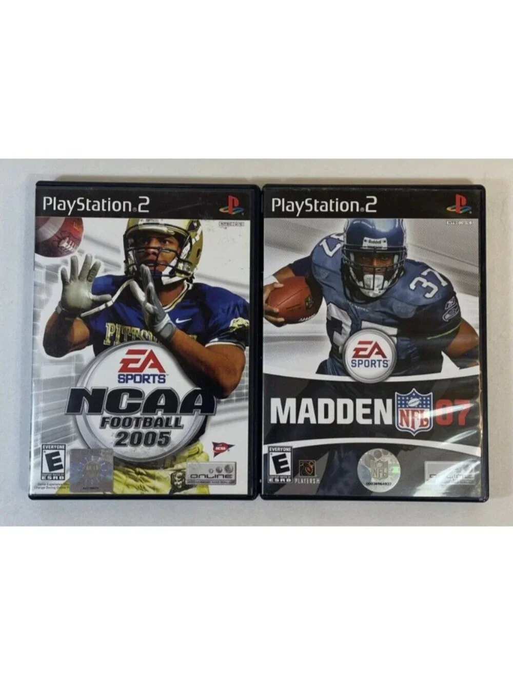 Lot of 2 Sony PlayStation 2, PS2 - Madden NFL Football 07 & NCAA Football 2005